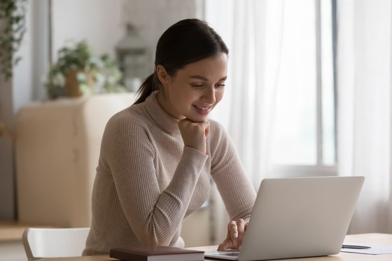 A woman making an order